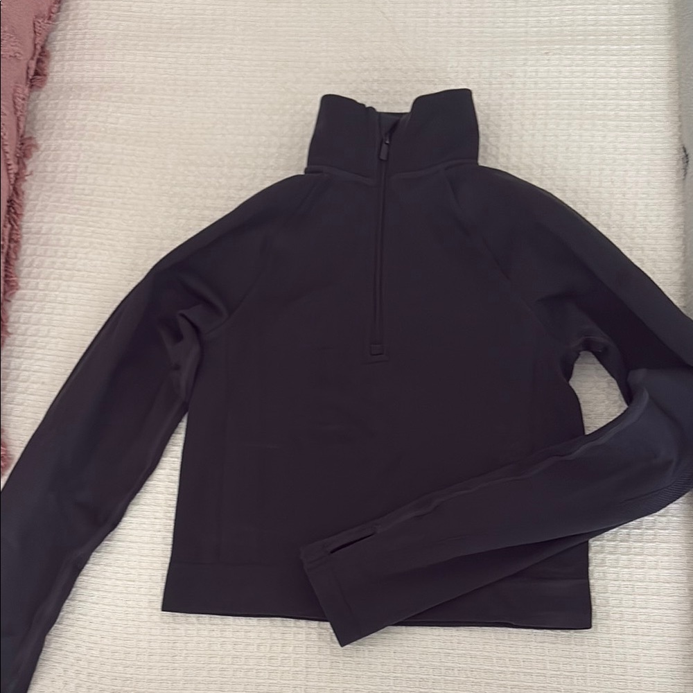 All in Motion Black Quarter-Zip Top